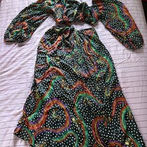 FARM Rio Rainbow Oxen Dress